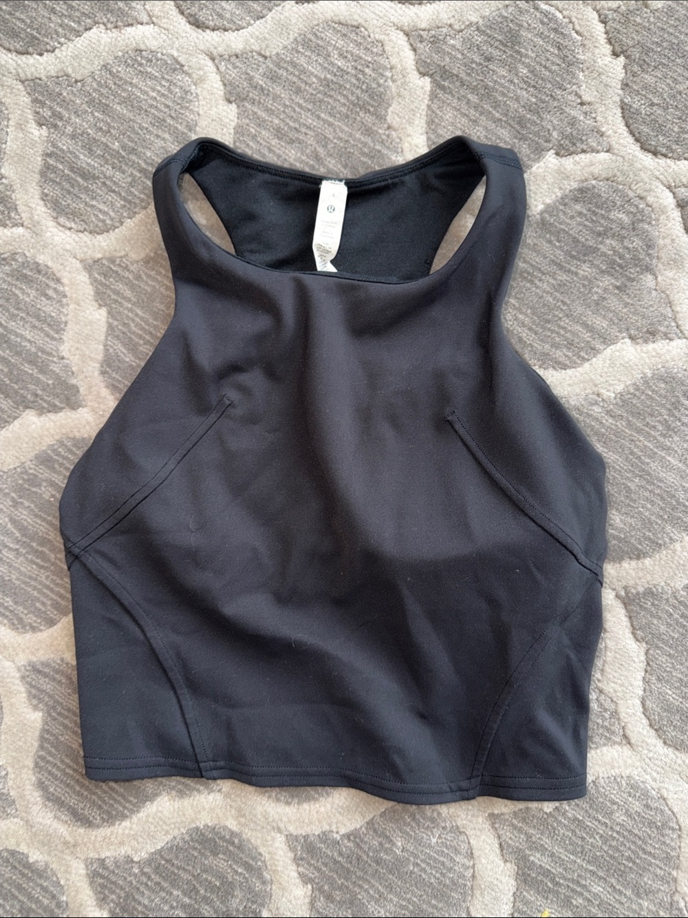 lululemon athletica Black High-Neck Sports Bra Crop